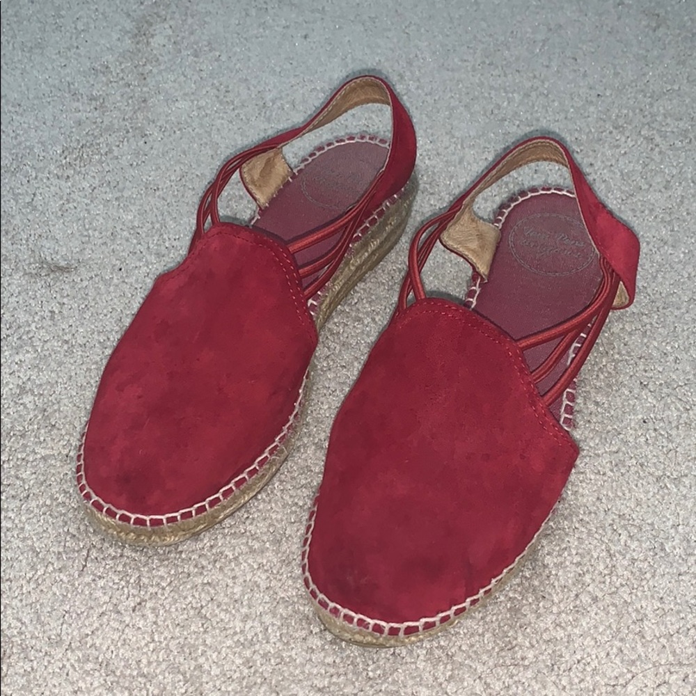 Red espadrilles shoes